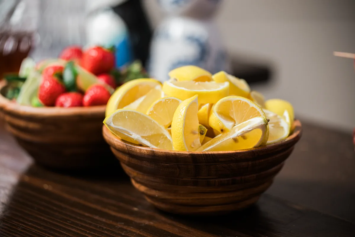 Fresh garnish preparation